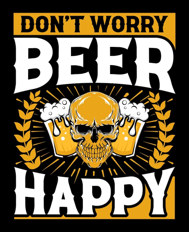 Vektor keine sorge, bier, glückliches trinkhemd, bierliebhaber-t-shirt, alkoholisches hemd, junggesellenabschied