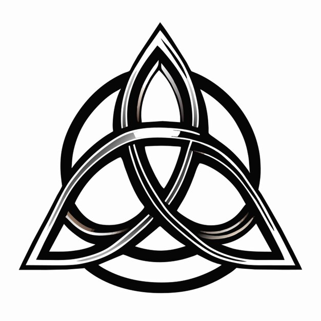 Vektor keltisches triquetra-symbol symbol tattoo vektor-illustration