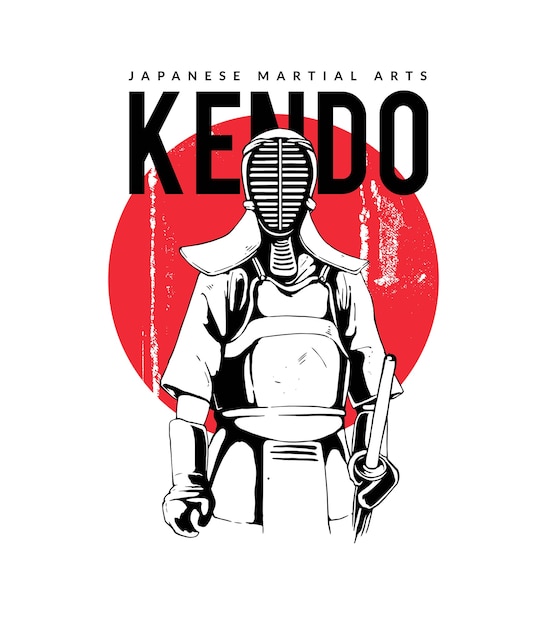 Vektor kendo japanische kampfkunst