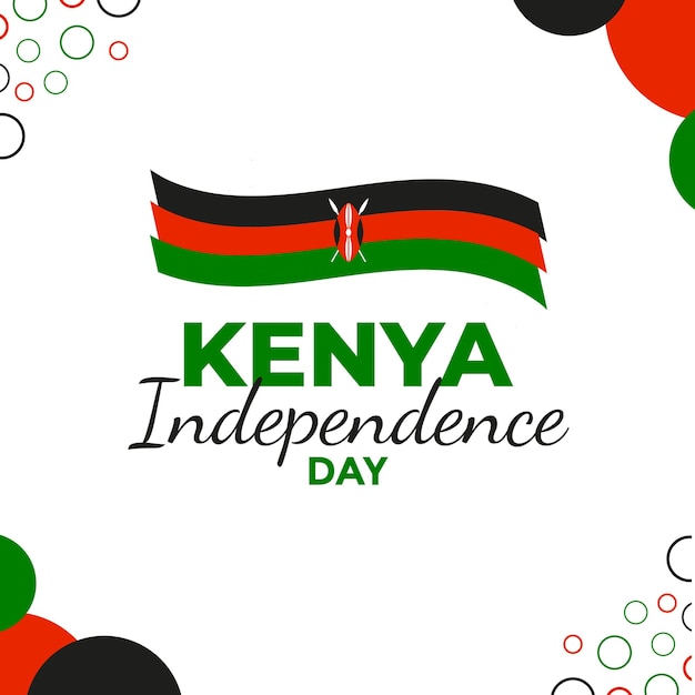 Kenia jamhuri tag feier banner und kenia unabhängigkeitstag konzeptillustration
