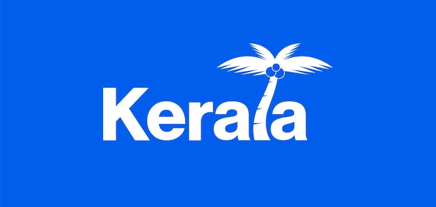 Kerala. Konzeptionelles Logo der Stadt Kerala.