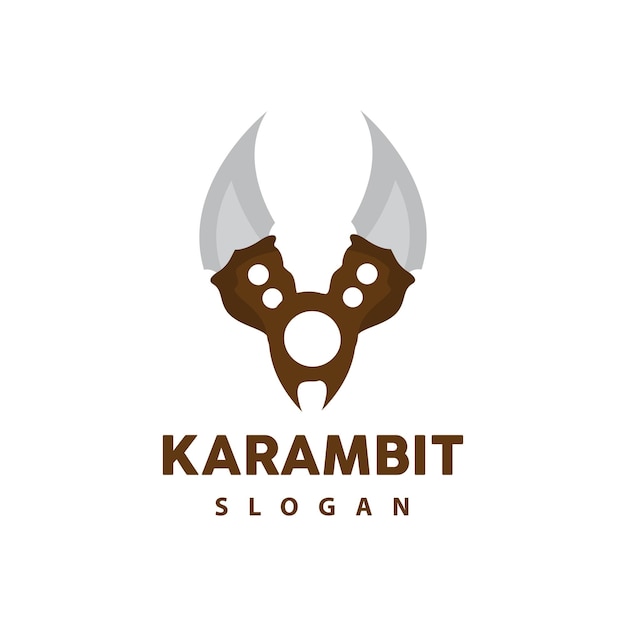 Vektor kerambit, logo, indonesien, kampf, waffe, vektor, ninja, kampf, werkzeug, einfache, design, schablone, abbildung, symbol, icon