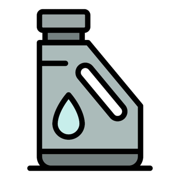 Kerosinflaschen-Symbol Umriss des Kerosinflaschen-Vektorsymbols für Webdesign isoliert auf weißem, flachem Hintergrund