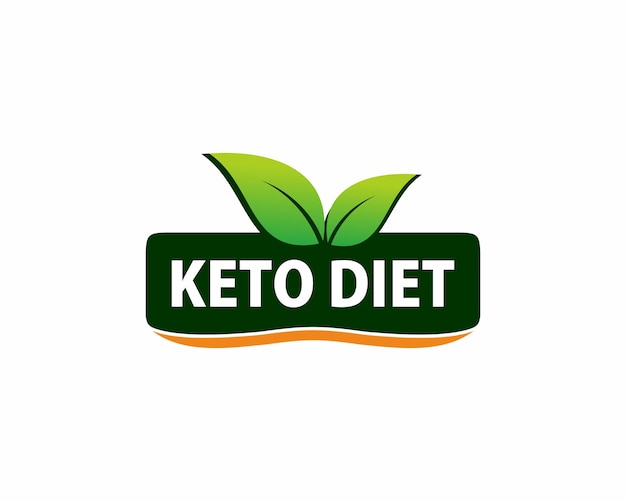 Ketogene diät-logo-zeichen keto-diät-vektor-lagerillustration