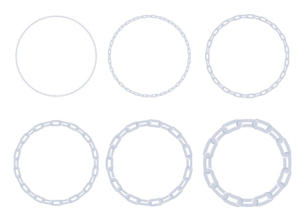 Kettenvektor-designillustration lokalisiert auf weißem hintergrund