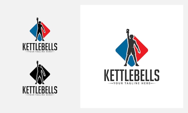 Kettlebell-logo-design-vorlage