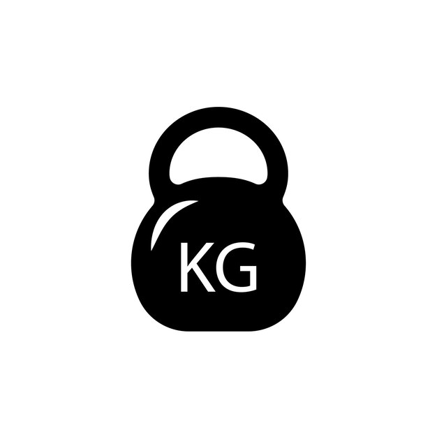 Kettlebell-symbol für webdesign vektor für fitnessgeräte