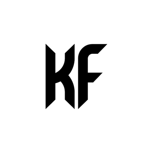KF Monogramm Logo Design Buchstabe Text Name Symbol Monochrome Logo Alphabet Zeichen Einfaches Logo
