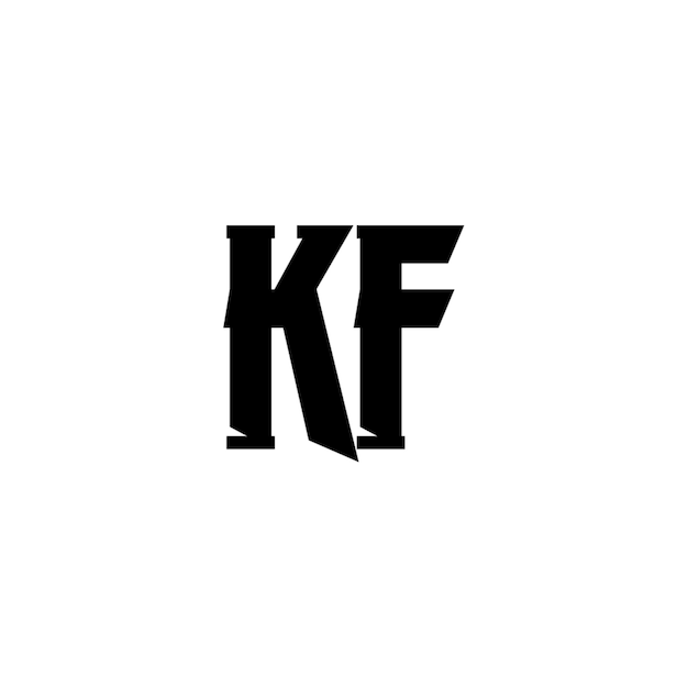KF-Monogramm-Logo-Design, Buchstabe, Text, Name, Symbol, monochromes Logo, Alphabet-Zeichen, einfaches Logo