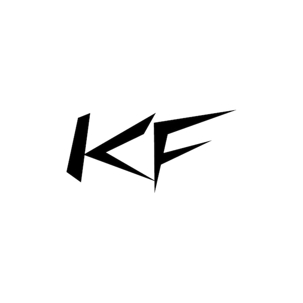 KF-Monogramm-Logo-Design, Buchstabe, Text, Name, Symbol, monochromes Logo, Alphabet-Zeichen, einfaches Logo
