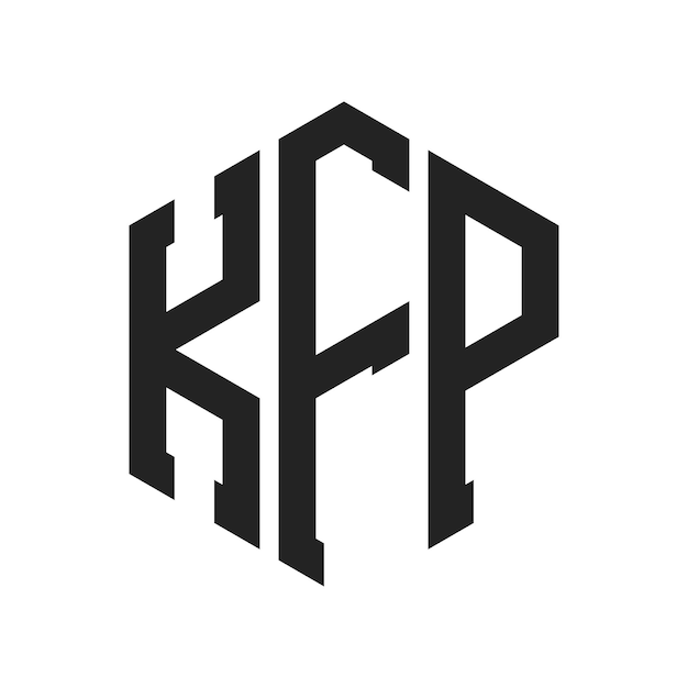 KFP-Logo-Design Anfangsbuchstaben KFP-Monogramm-Logo in sechseckiger Form