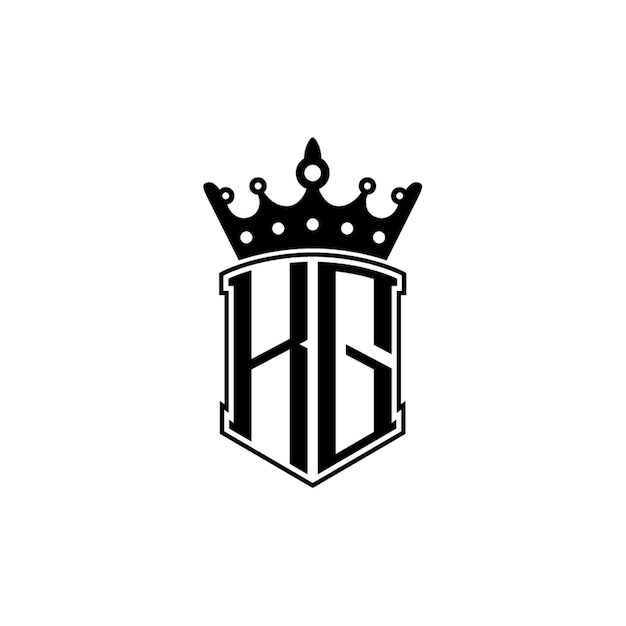 KG Monogramm Logo Design Buchstabe Text Name Symbol Monochrome Logotyp Alphabet Zeichen Einfaches Logo