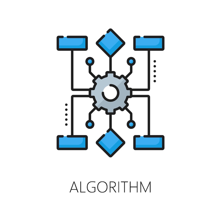 Vektor ki-algorithmus, maschinelle lerntechnologie, zeilensymbol