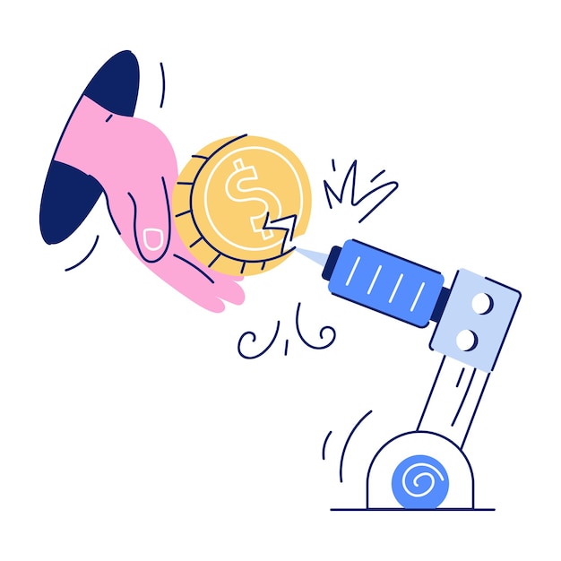 KI-Technologie Handgezeichnete Illustrationen