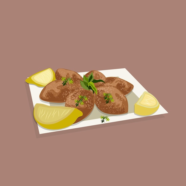 Vektor kibbeh-illustration