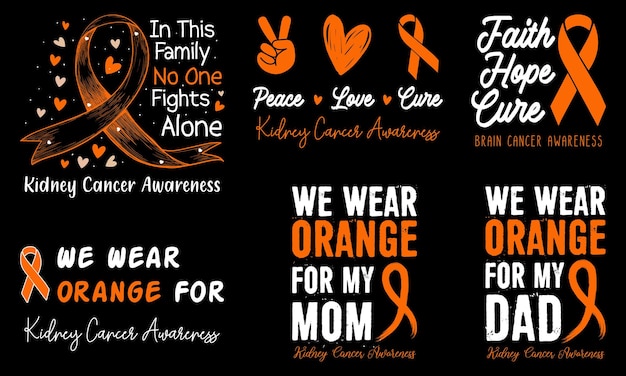 Vektor kidney cancer awareness lettering t-shirt design mit periwinkle ribbon am besten für print-design