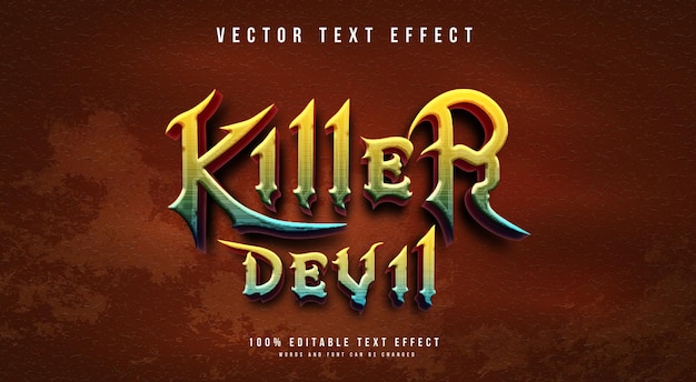 Killer Devil Texteffektvorlage