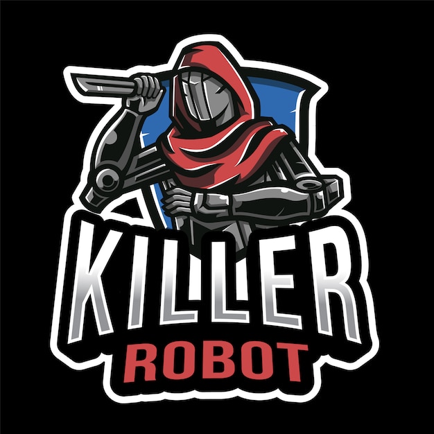 Killer robot esport logo vorlage