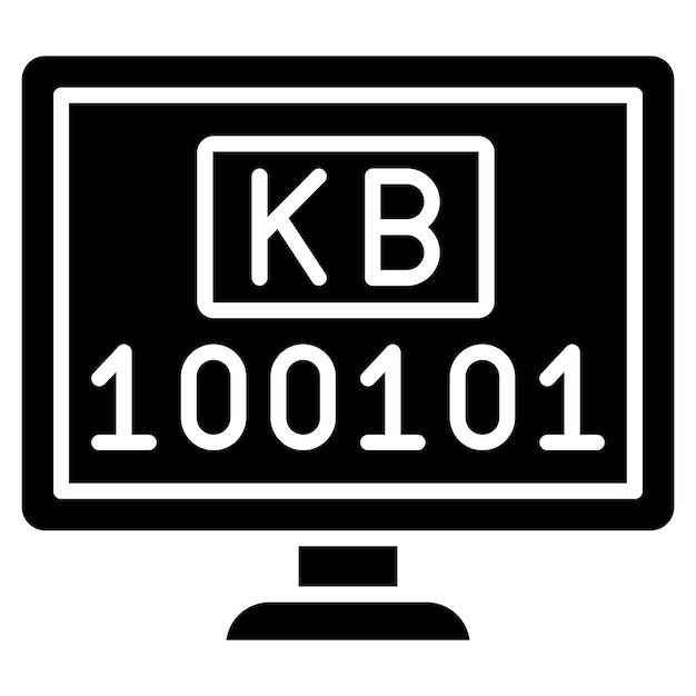 Kilobyte-Glyph-Schwarze Abbildung