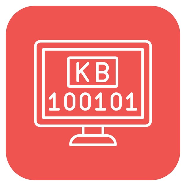 Kilobyte-Icon-Vektorbild kann für die Informatik verwendet werden