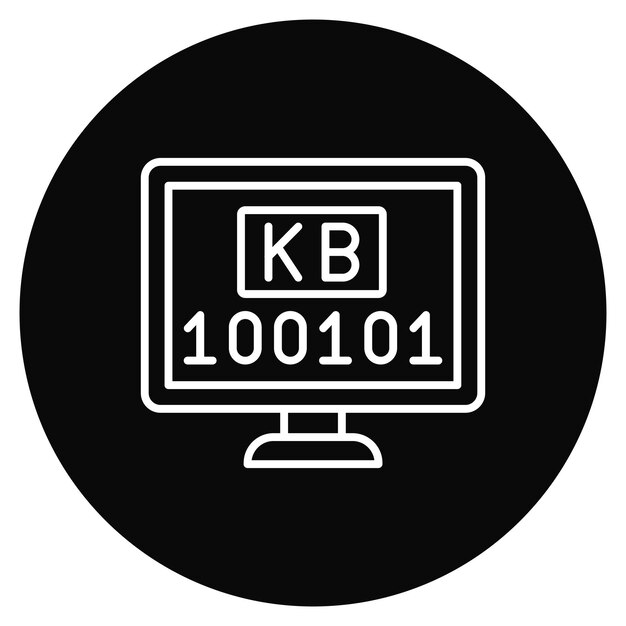 Kilobyte-Icon-Vektorbild kann für die Informatik verwendet werden