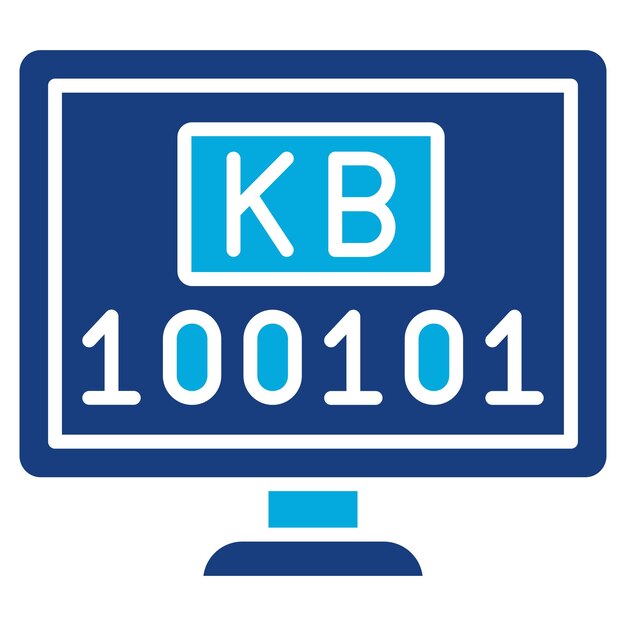 Kilobyte-Icon-Vektorbild kann für die Informatik verwendet werden