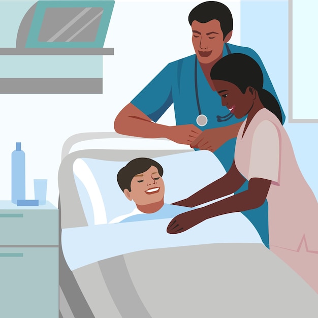 Kinder behandelnde Krankenschwester Arzt