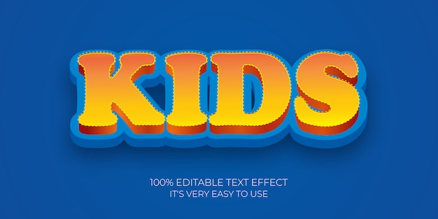 Kinder cartoon 3d textstil effektvorlage