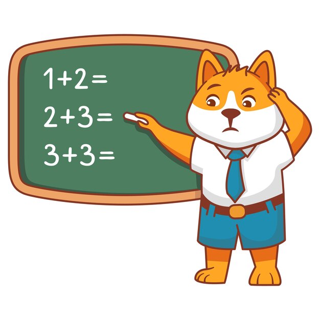 Kinder denken an eine Idee und eine Tafel Schüler in Schwierigkeiten löst ein mathematisches Problem