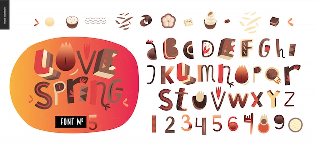 Kinder flache alphabet festgelegt