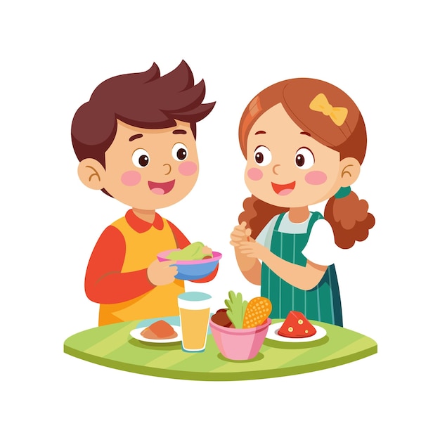 Kinder-Momente-Vektor-Illustrationskonzept