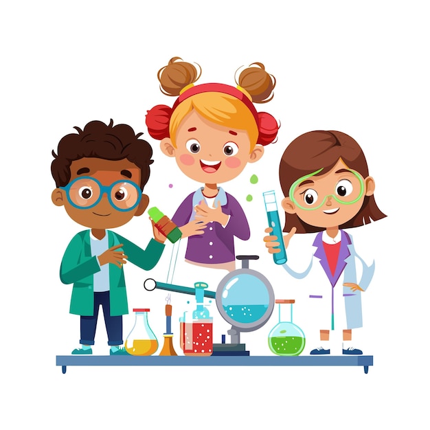 Kinder-Momente-Vektor-Illustrationskonzept