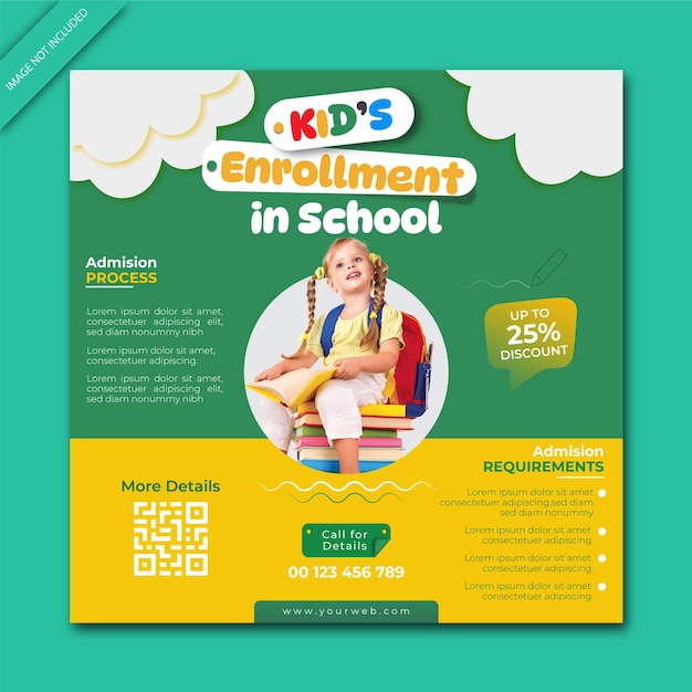 Kinder-Schulaufnahme-Poster