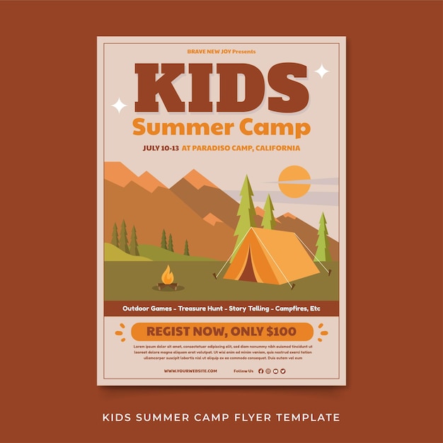 Kinder-sommercamp-flyer-vorlage