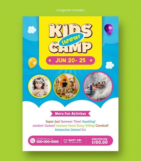 Kinder-Sommerlager-Flyer