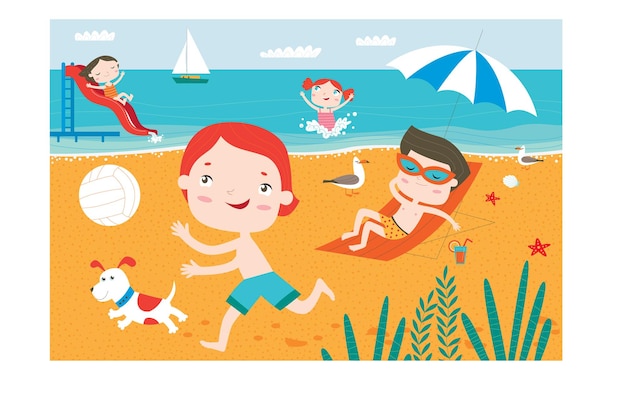 Kinder-Strandtag-Spaß