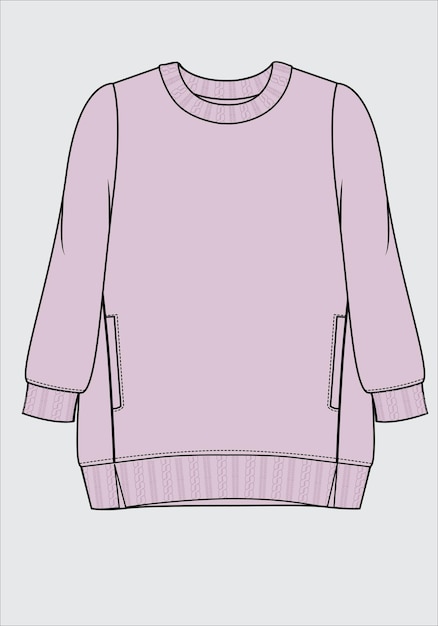 Vektor kinder- und teenagermädchen tragen im winter sweatshirts und sweatstops vektorillustration