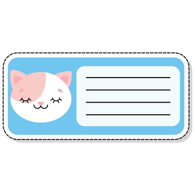 Kinderetikett Notizbuchaufkleber Notizblockaufkleber Vektorillustration