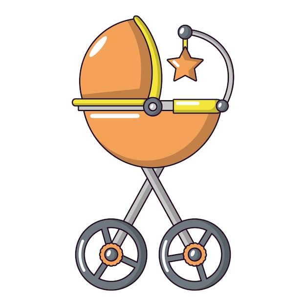 Vektor kinderwagen-stern-symbol cartoon-illustration des kinderwagen-stern-vektorsymbols für das web