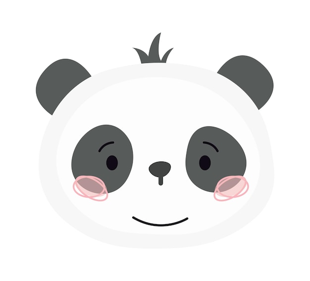 Kindische Panda-Karikatur-niedliche Tier-Vektorillustration