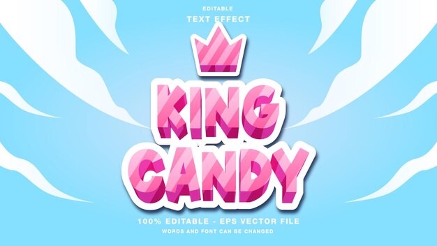 King candy spiel titel editierbarer texteffekt