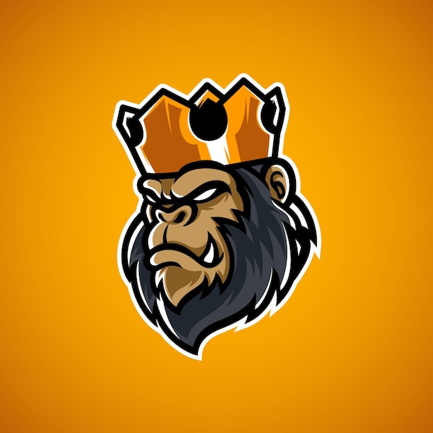 King kong kopf maskottchen logo