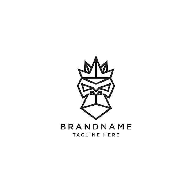 King kong logo icon design template line minimalistischer und moderner vektor