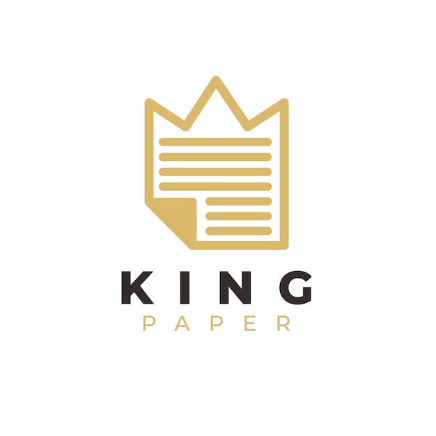 Vektor king-papier-logo-symbol-vektor-illustration