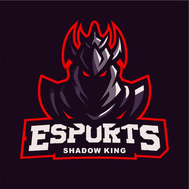 King Shadow Maskottchen Gaming-Logo