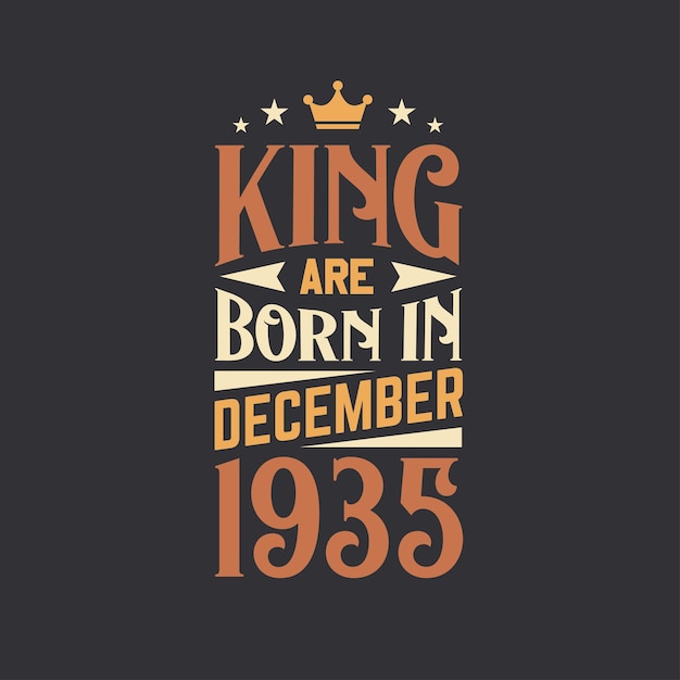 Vektor king sind im dezember 1935 geboren geboren im dezember 1935 retro vintage geburtstag