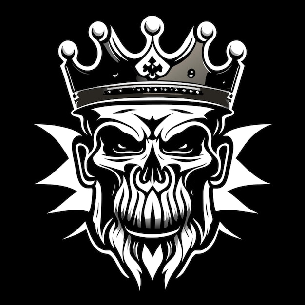 Vektor king skull-vektor-illustration cartoon