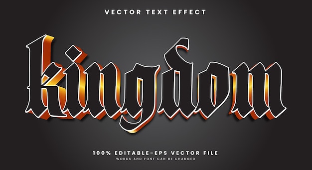 Kingdom-Editierbare Text-Effekt-Vorlage, die für das King-Stil-Thema geeignet ist
