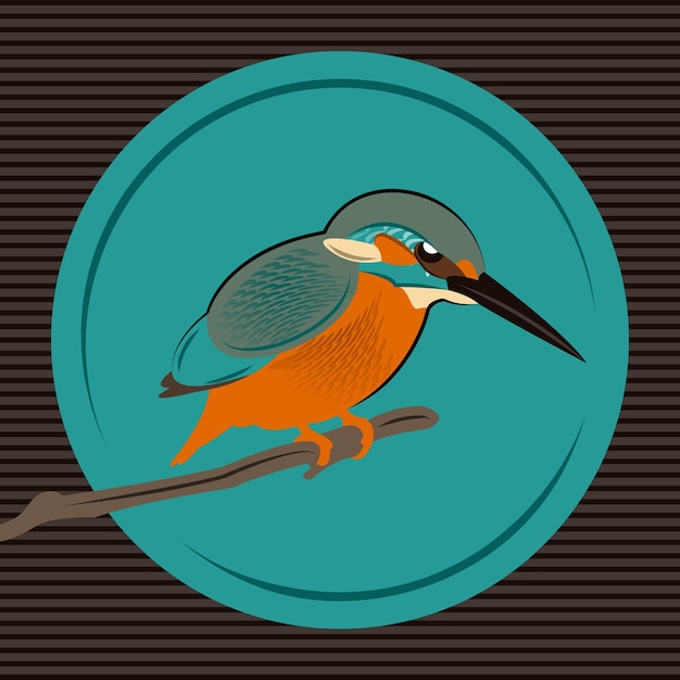 Vektor kingfisher bird colorful vector art_2 von fahmibill