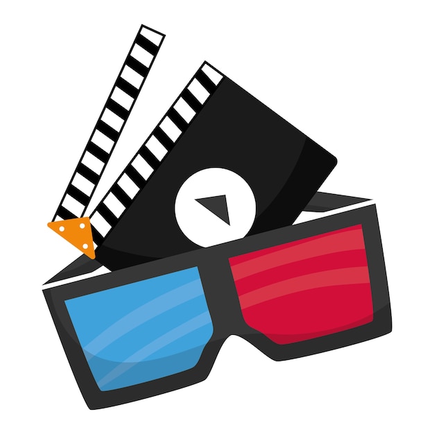 Kino 3D-Brille Filmklappe